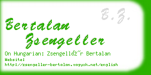 bertalan zsengeller business card